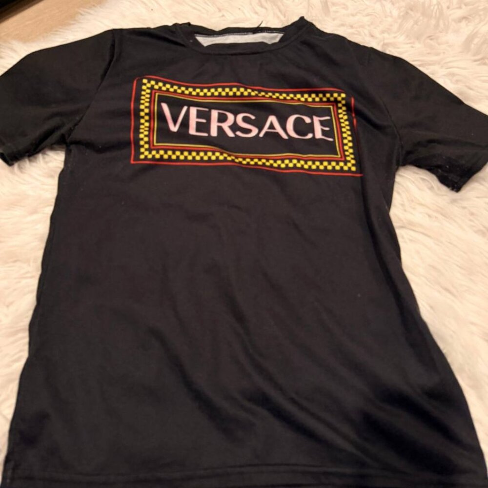 Versace Jersey Logo Print